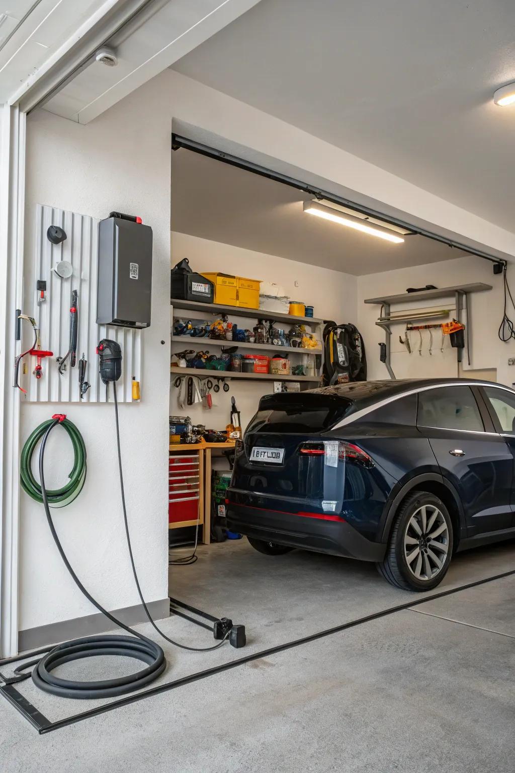 A power hub adds convenience to your modern garage.