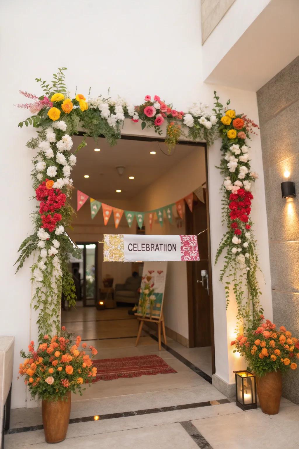 Elegant Entryway: Setting the Celebration Tone