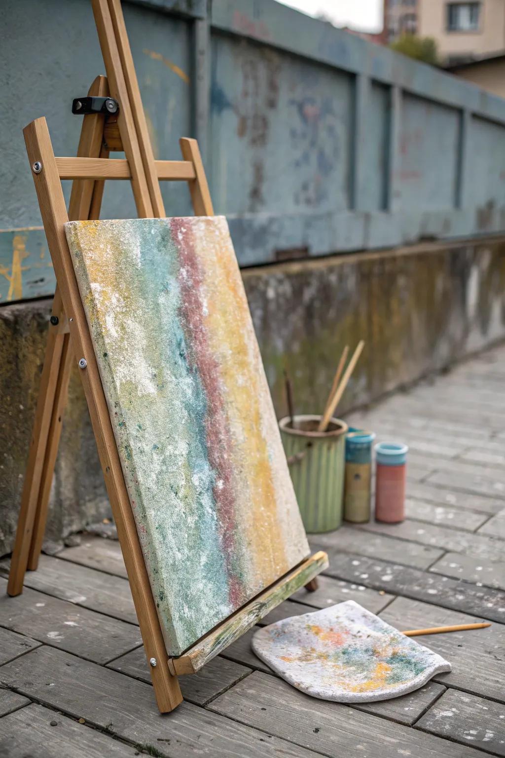 Radiate character through a distressed, textured backdrop.
