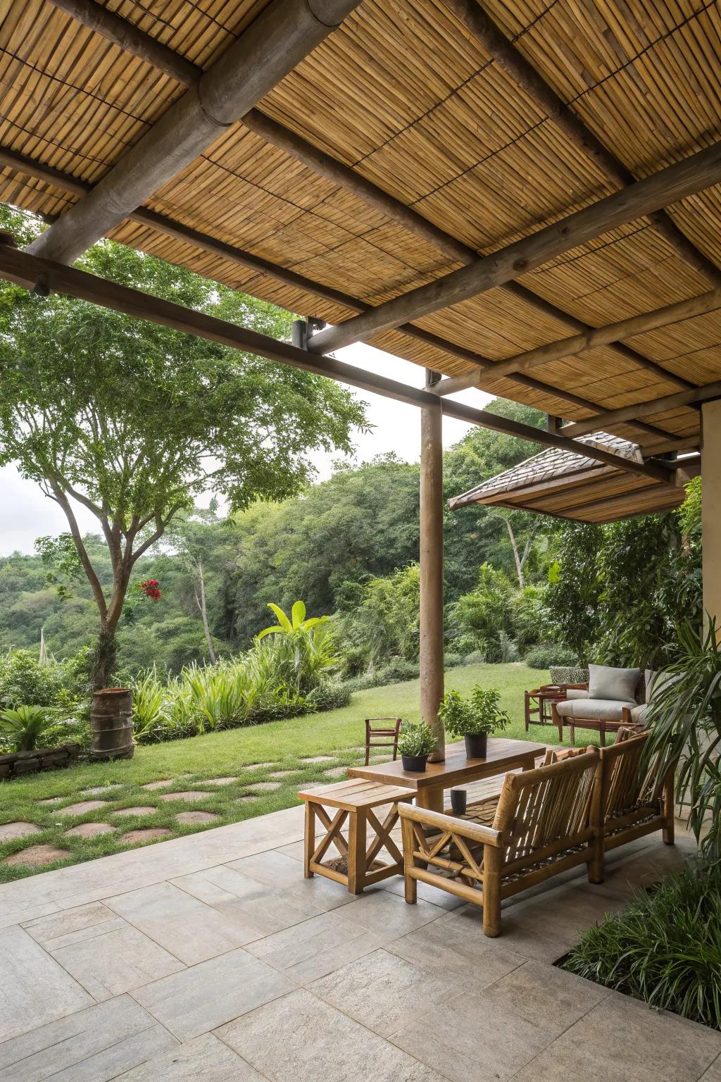 Environmentally conscious materials cultivate a sustainable patio blueprint.