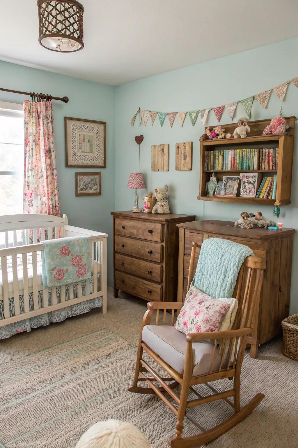 Uncover warmth and charm within a farmhouse-themed nursery.