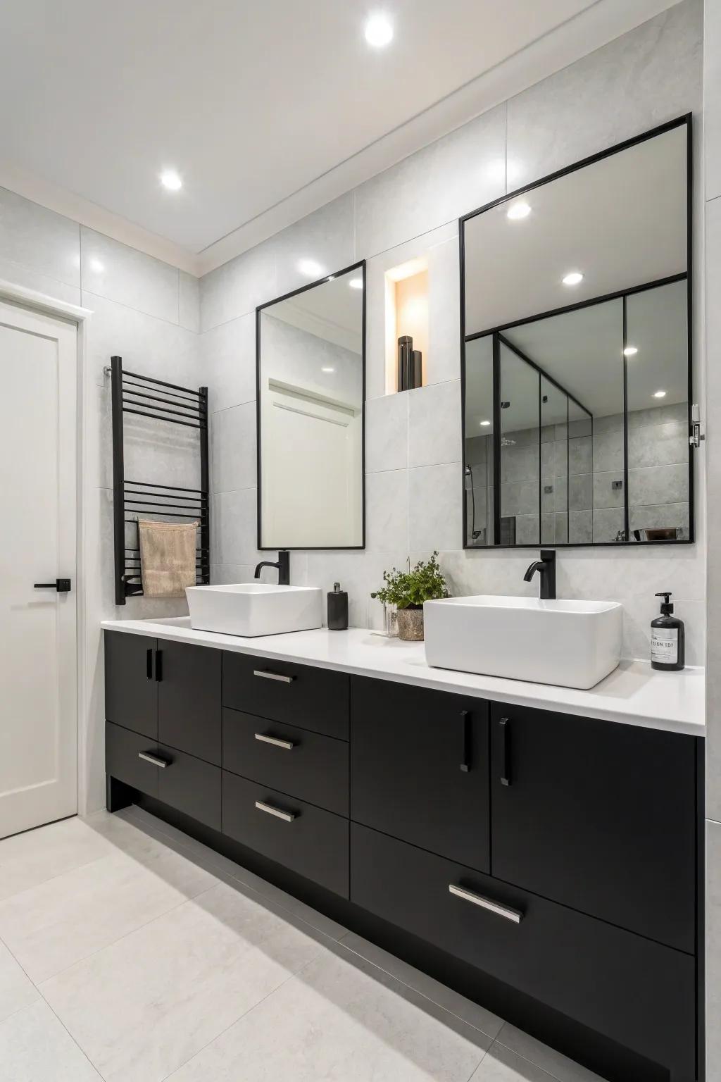 Minimalist two-tone offers an elegant aesthetic.