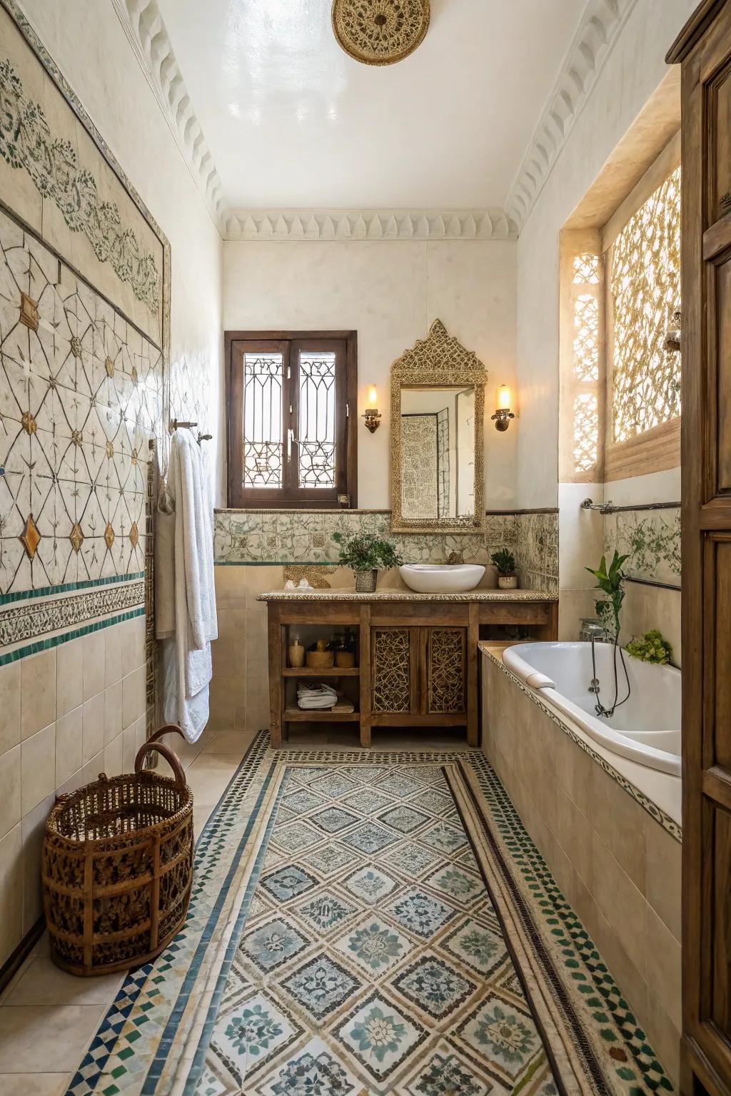 Embracing unparalleled allure through zellige tiles.