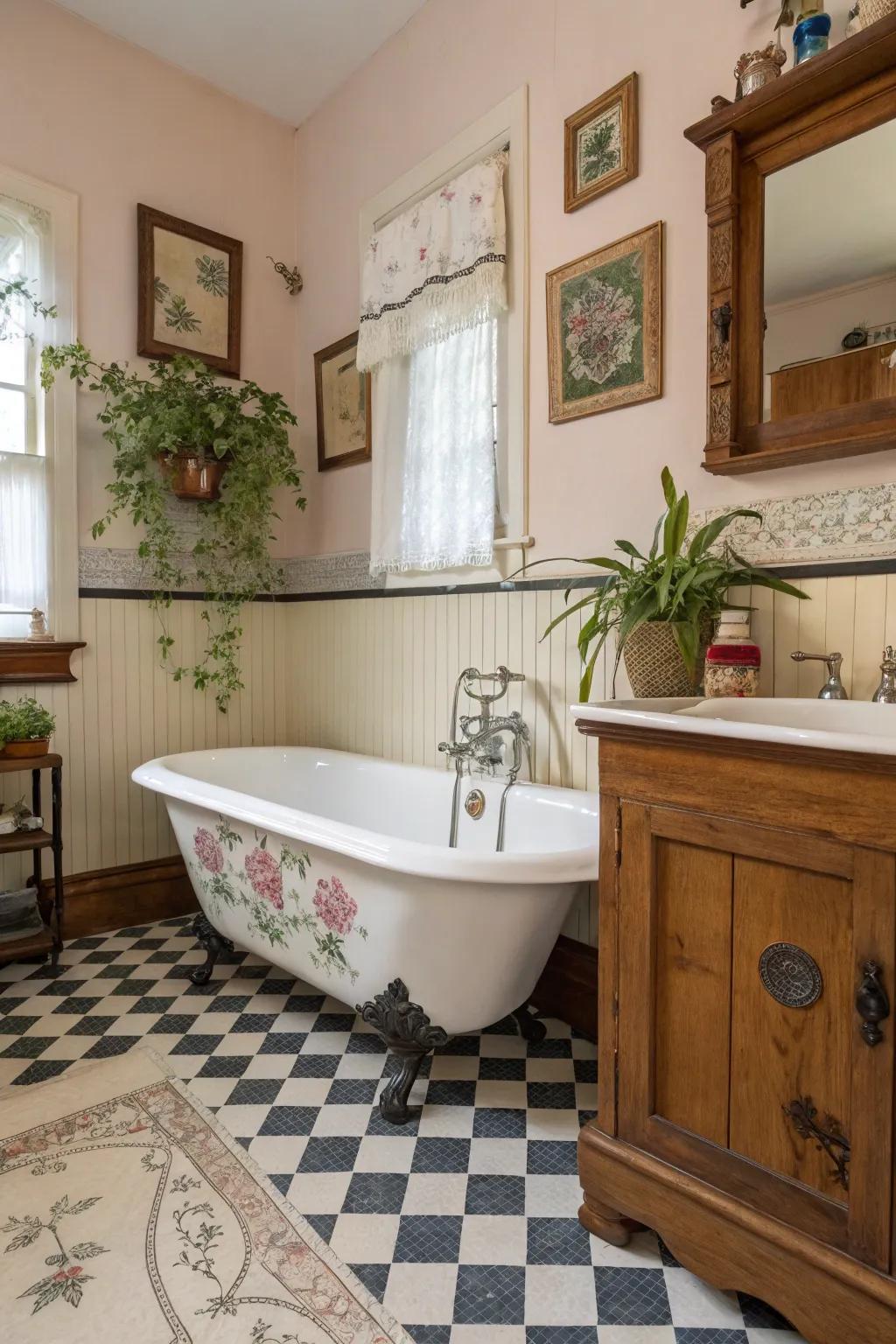 Add a touch of history with a period clawfoot tub.