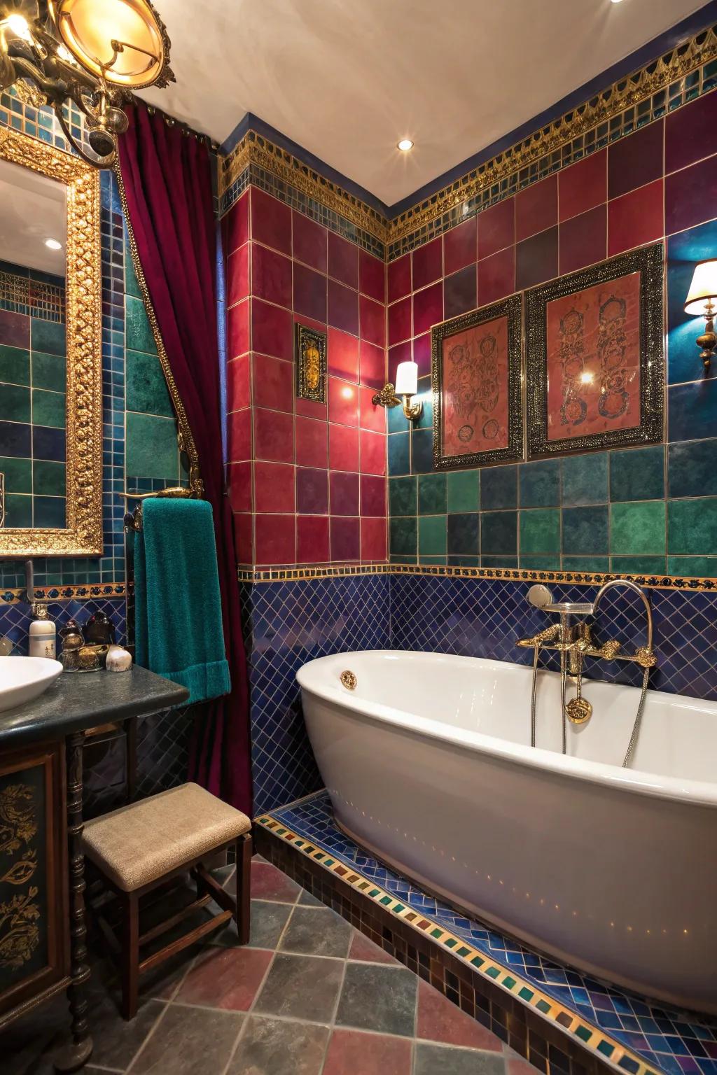 Lavish and opulent with radiant gem tones