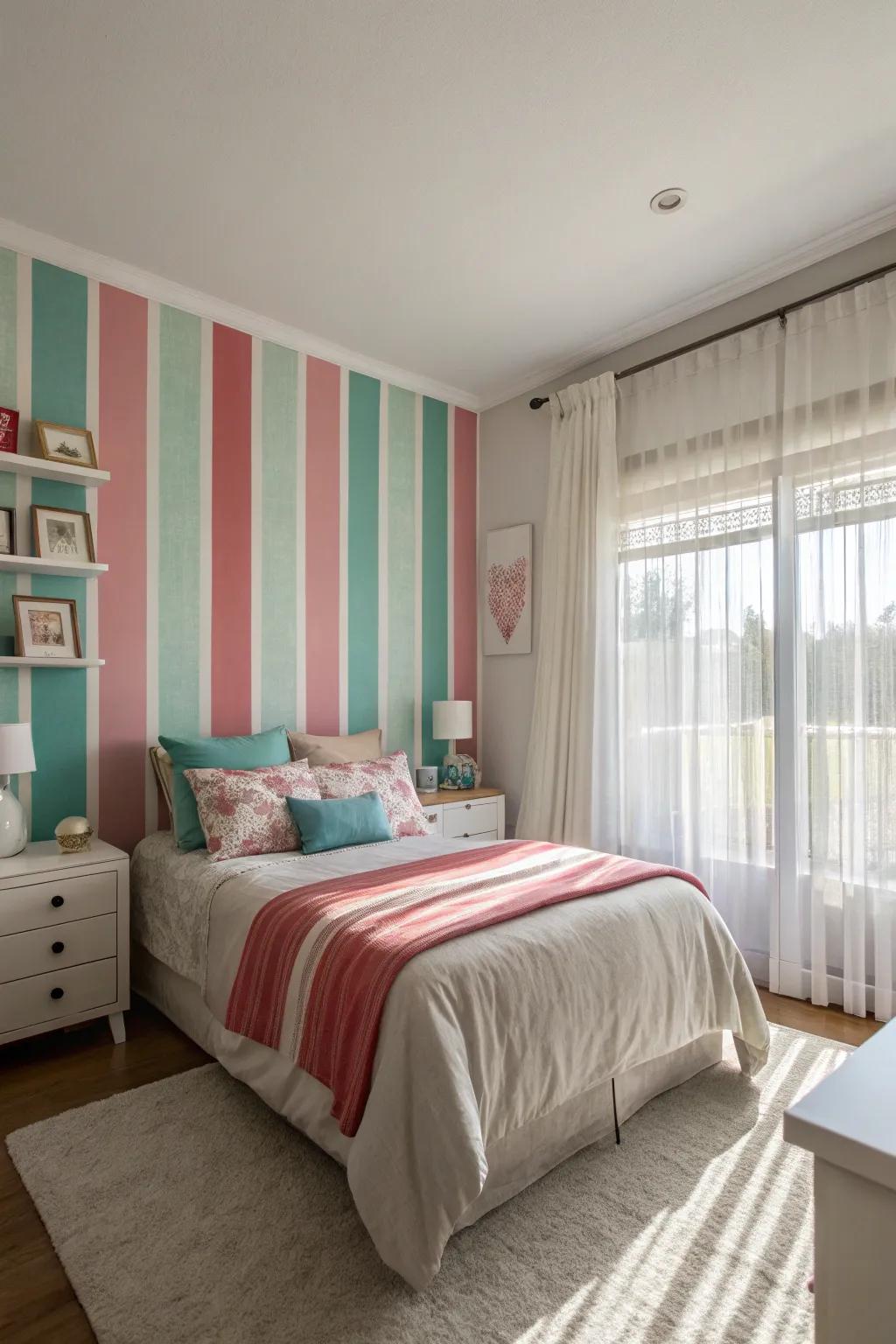 Stripes can dramatically alter perceptions of space.