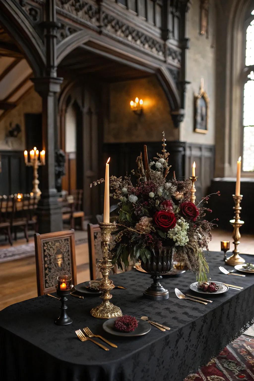 Mystical gothic with a dramatic essence.