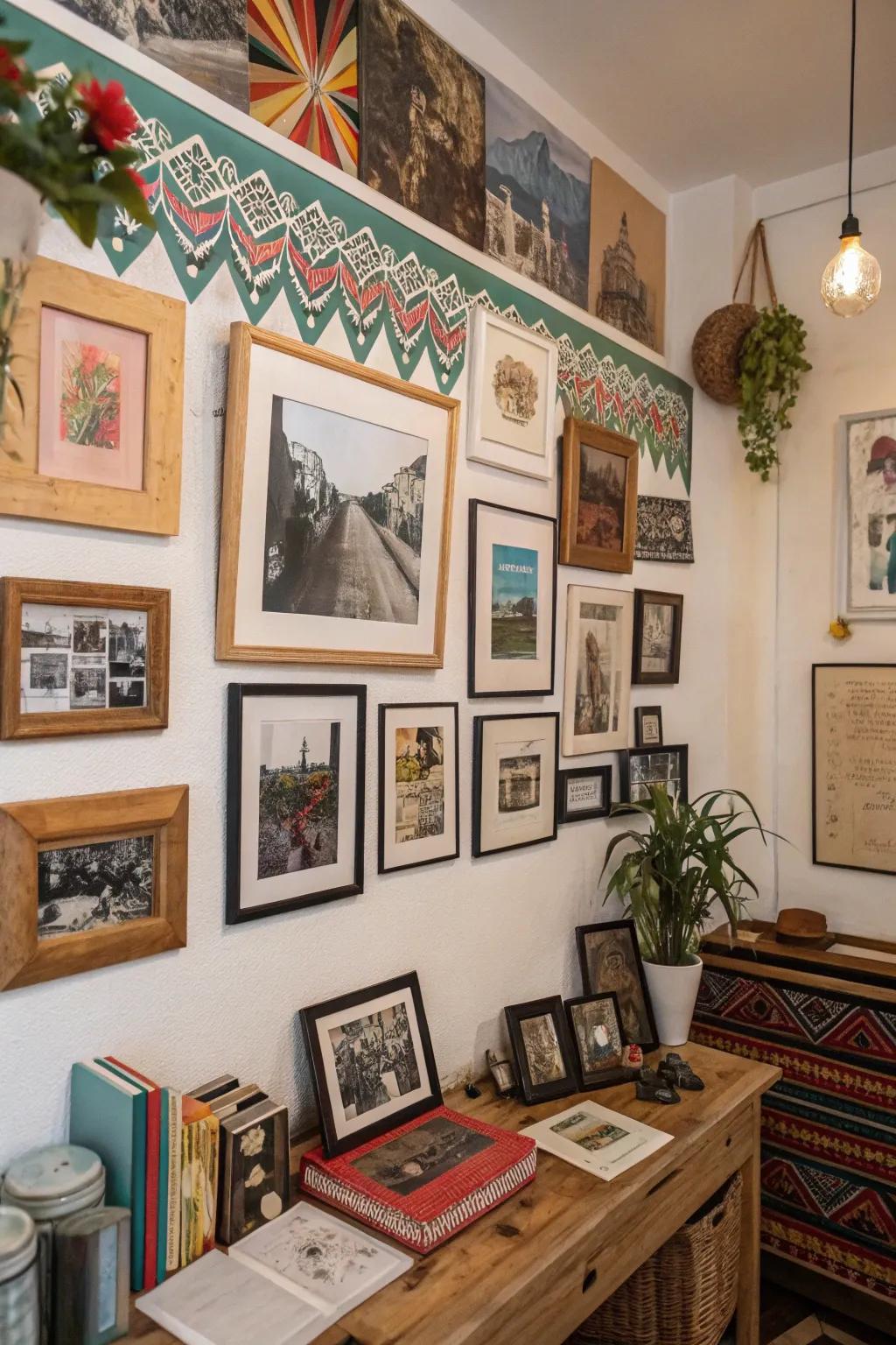 A personalized gallery wall shares your unique story.