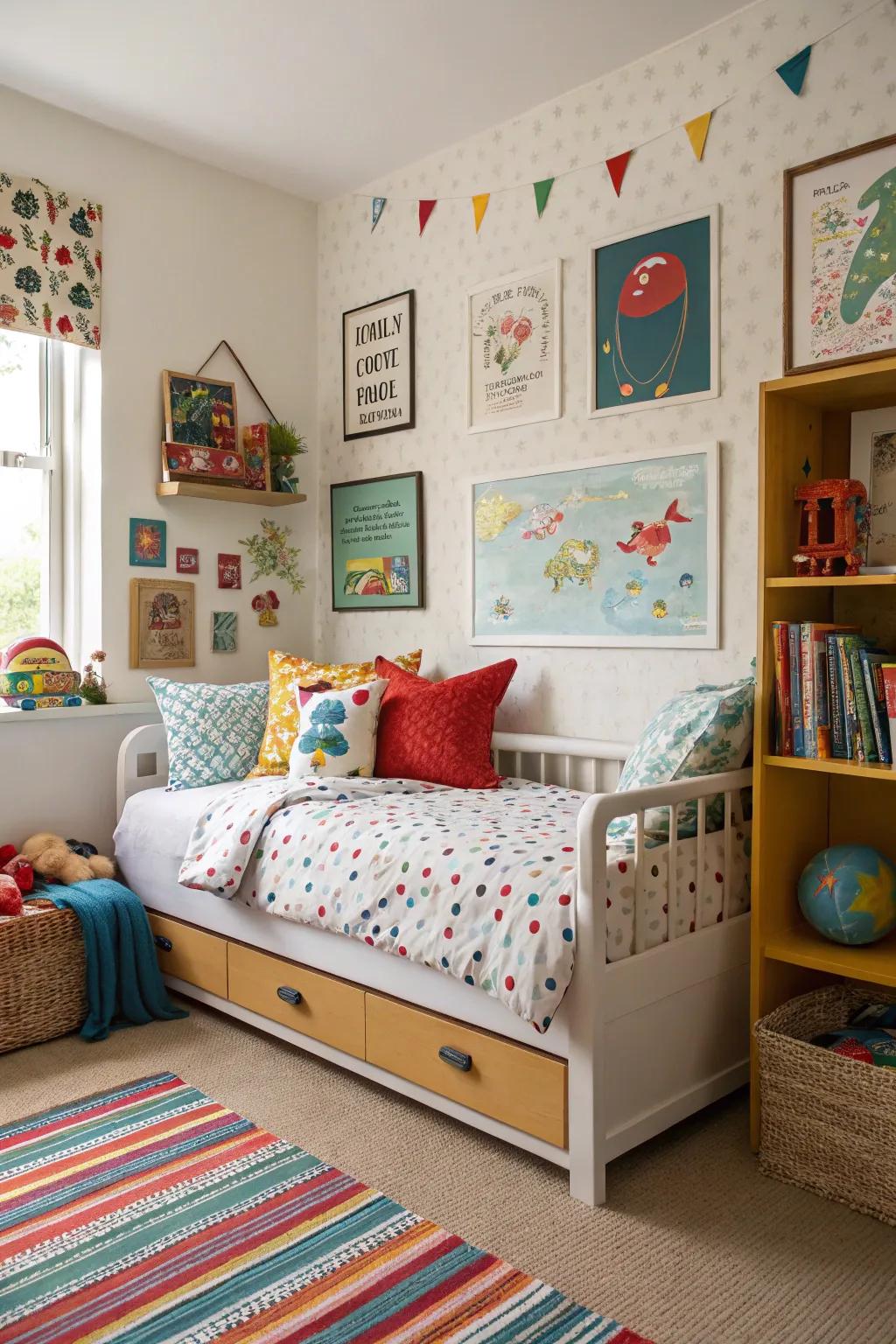 Enliven a boy's room through animated designs that append diversion and dynamism.