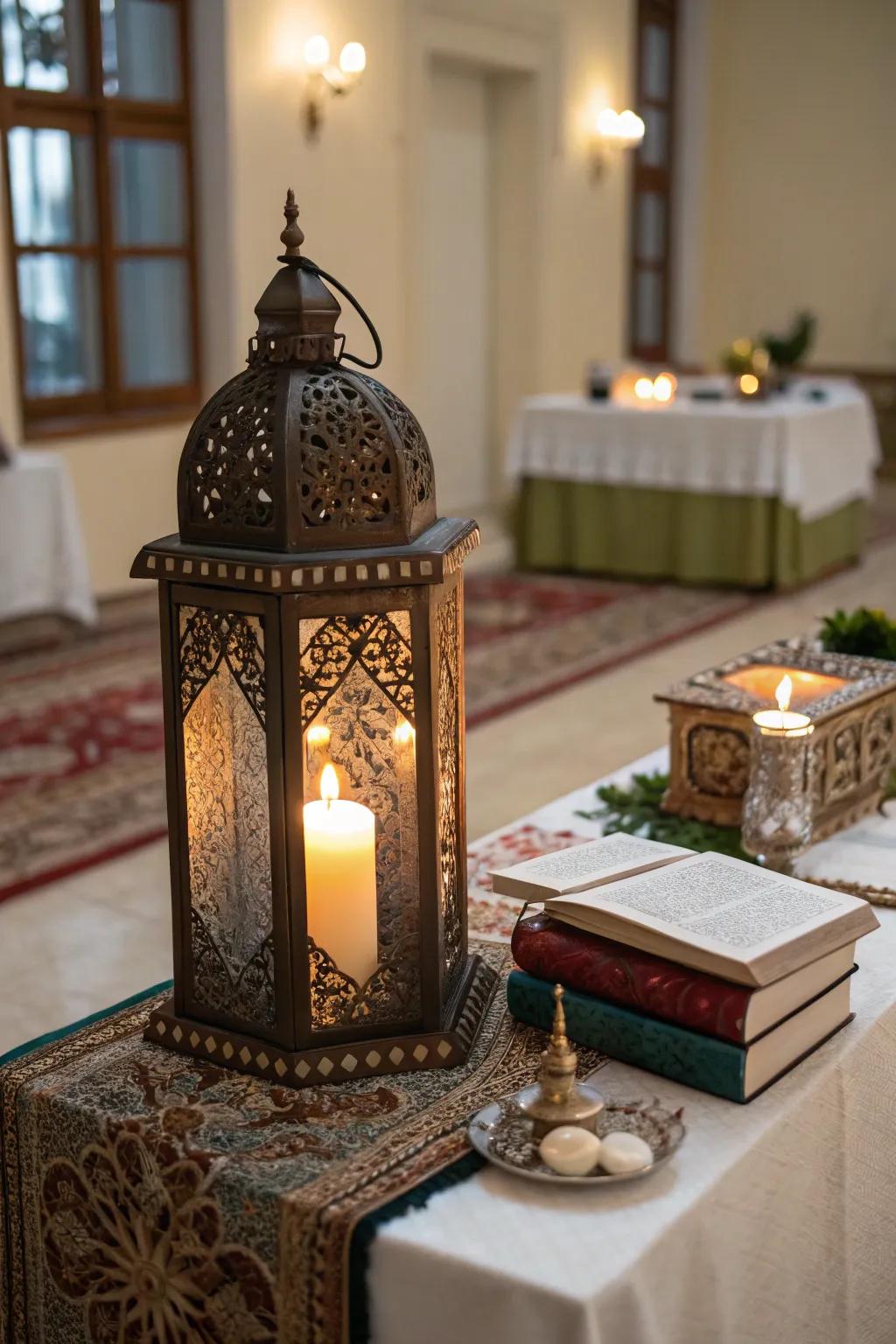 Lanterns contribute warmth and elegance throughout your dedicated area.