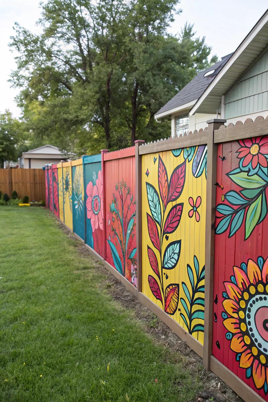 A statement wall turns a fence into an artful masterpiece.