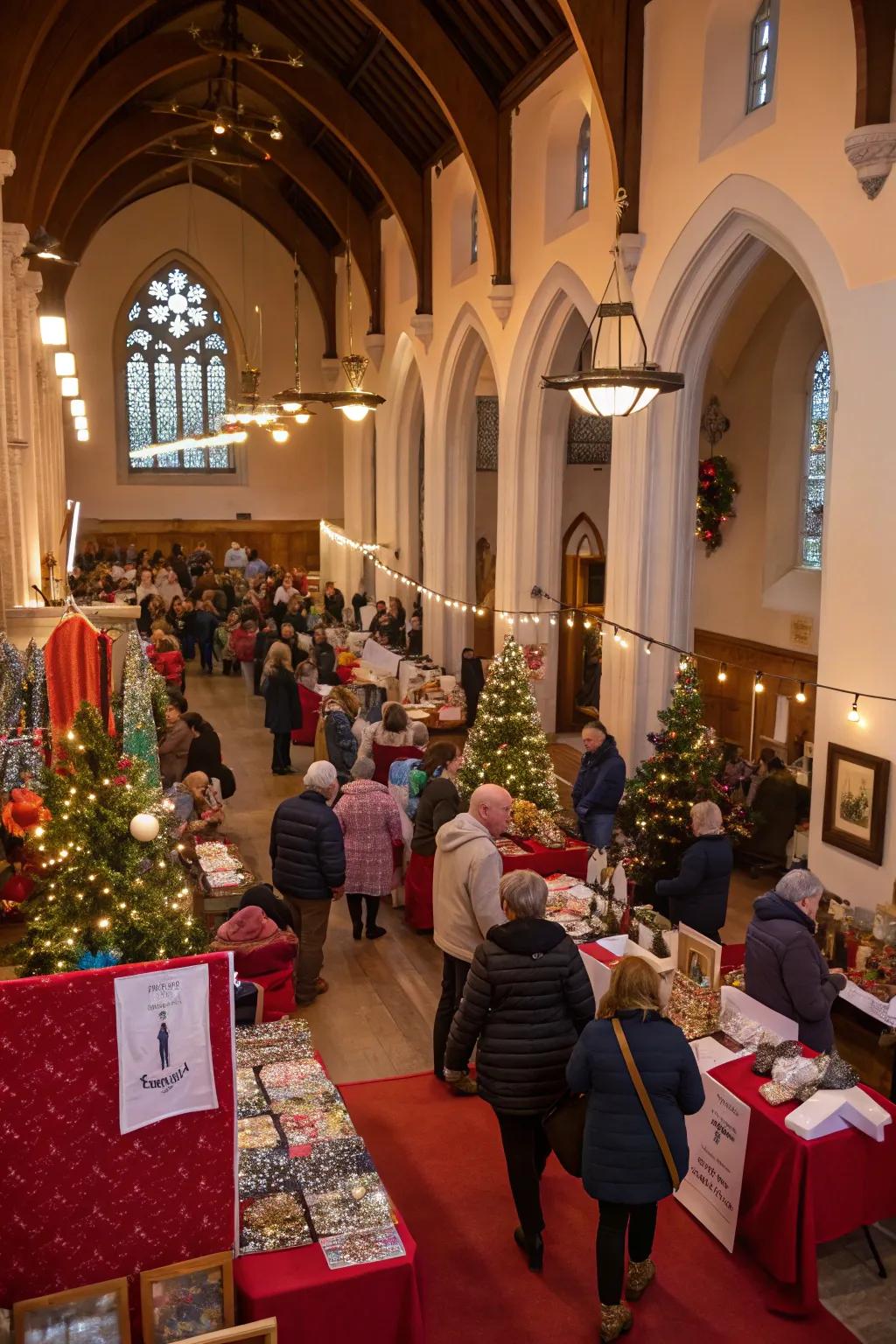 A festive handcraft market exhibits the talent and holiday spirit of the community.