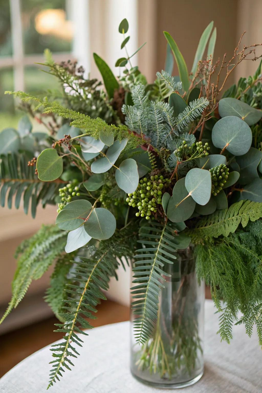 Lush greenery for a natural touch.