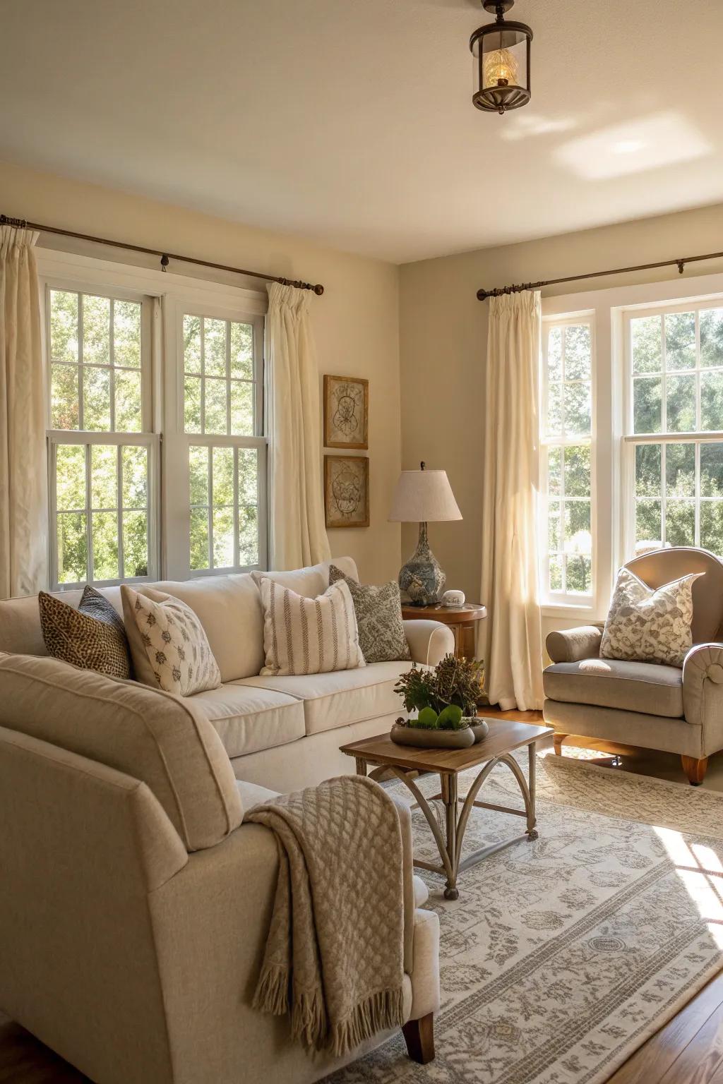 Light colors improve openness and tranquility.