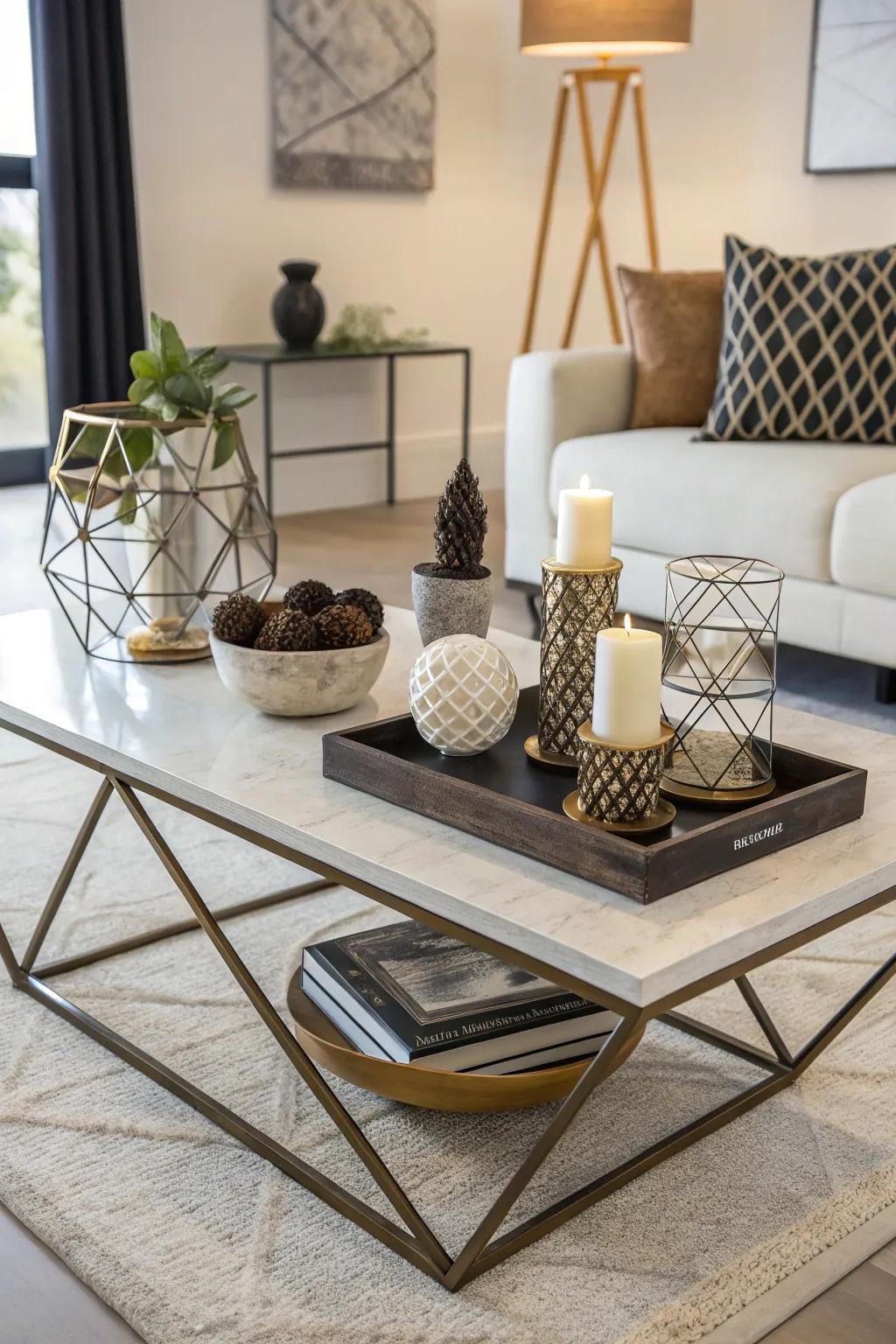 Your decor will gain a modern touch from geometric shapes.