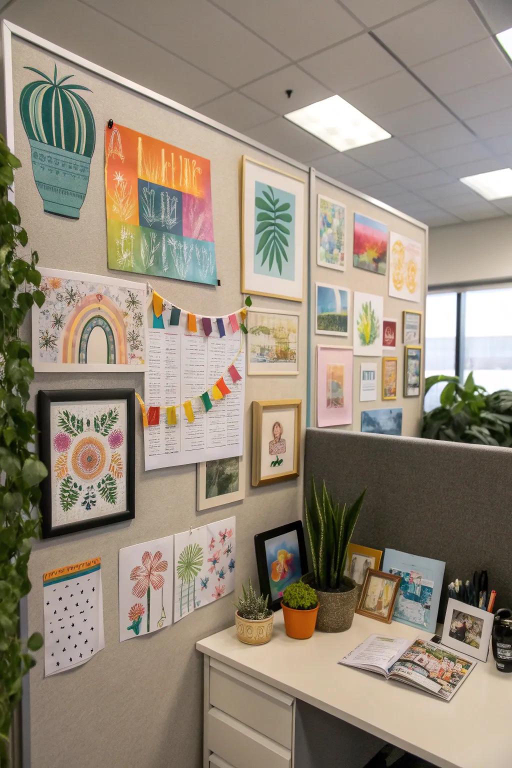 Motivational quotes on an office partition inspiring and uplifting the team.