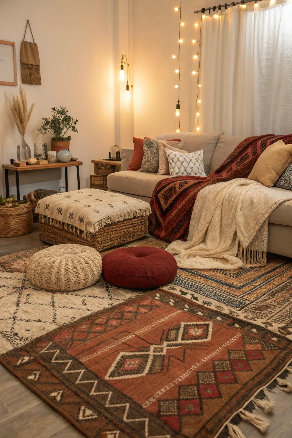 Textures adding warmth and visual interest.