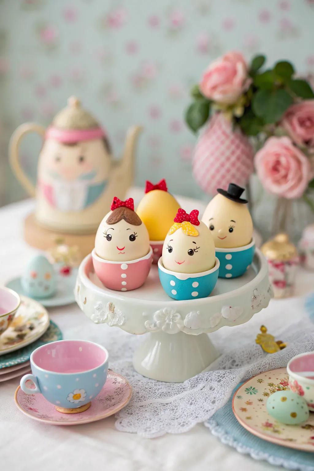 Fabled-themed eggs injecting enchantment into a whimsical repast.