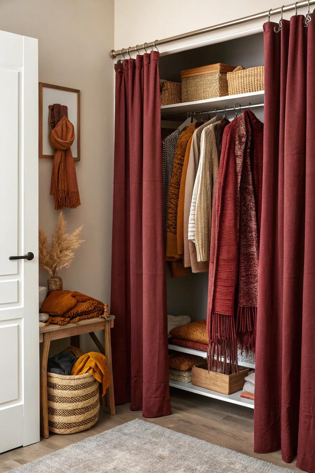 Maintain vitality with seasonal curtain swaps.