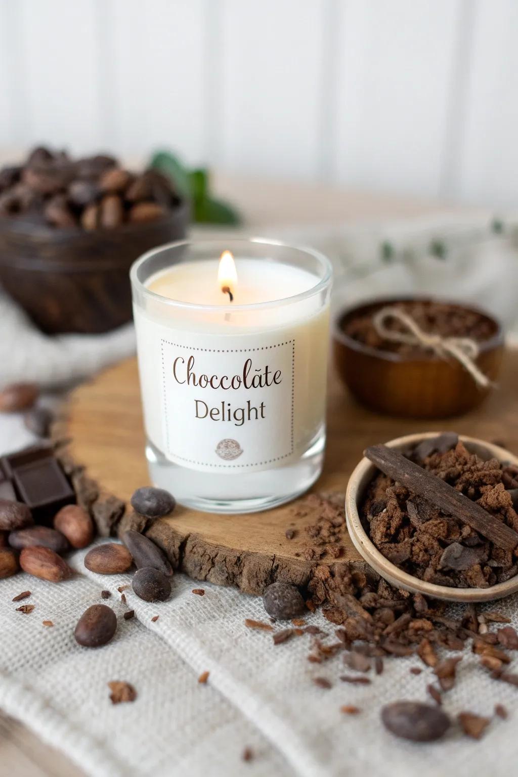 Chocolate Bliss Candle for a Sweet Indulgence