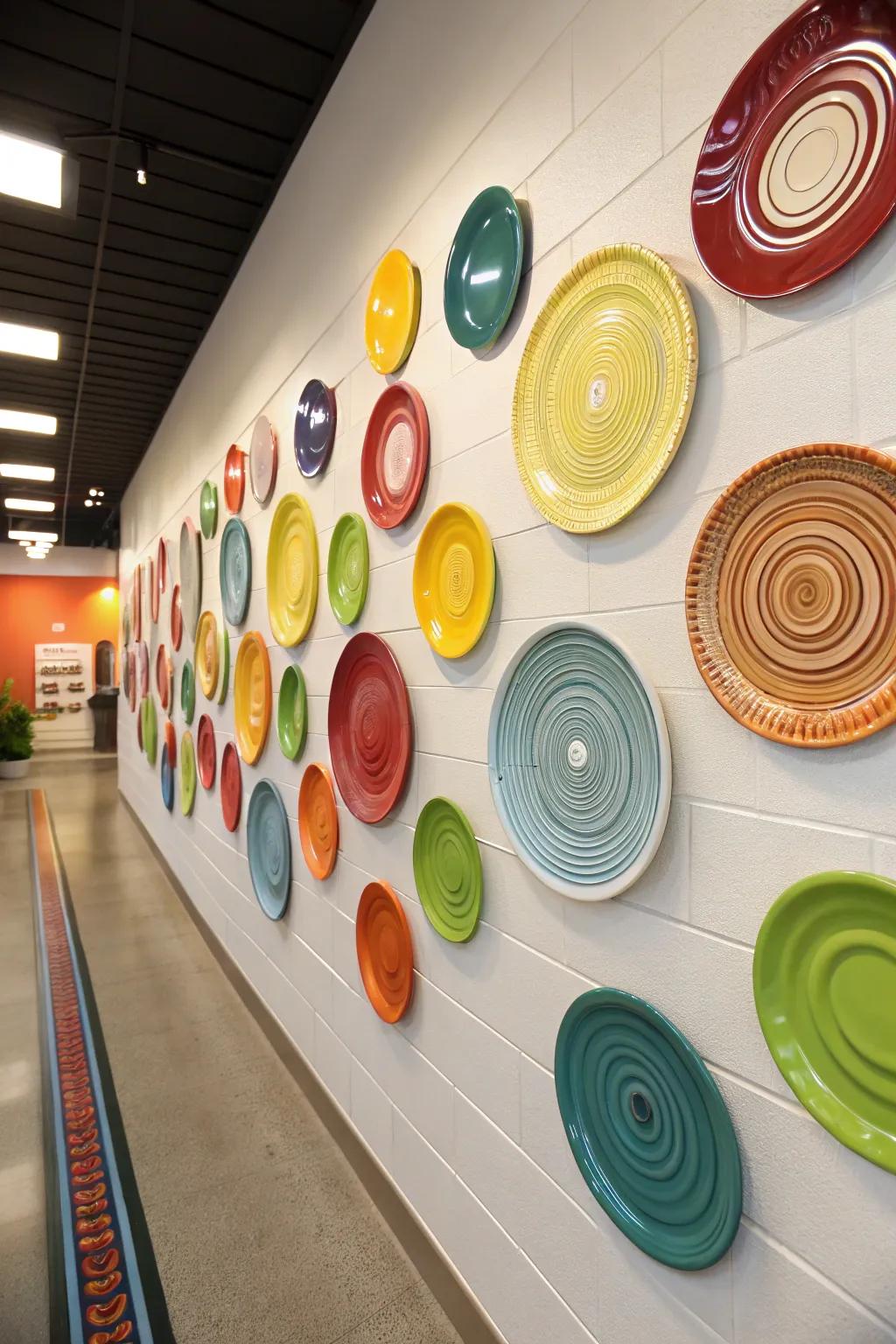 Spiral designs add motion and vitality to the decor.