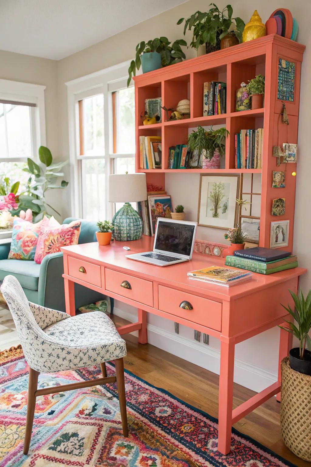 Coral desks bring vibrancy and energy to your space.