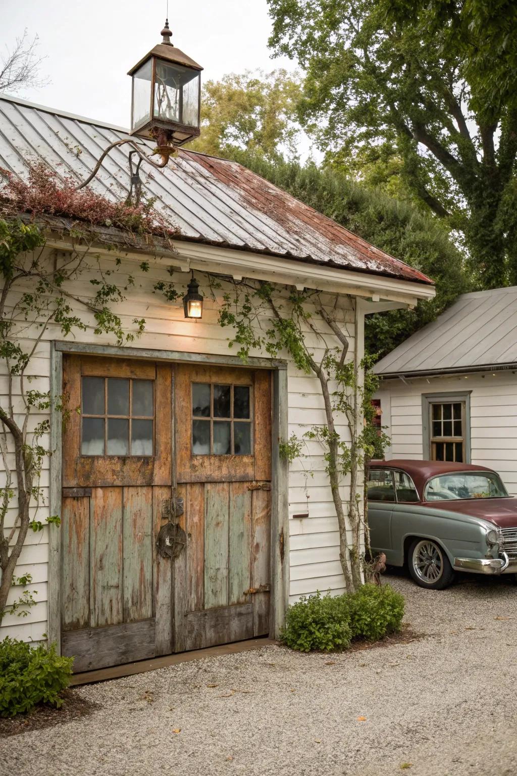 Vintage vibes imbuing enduring charm into your garage.