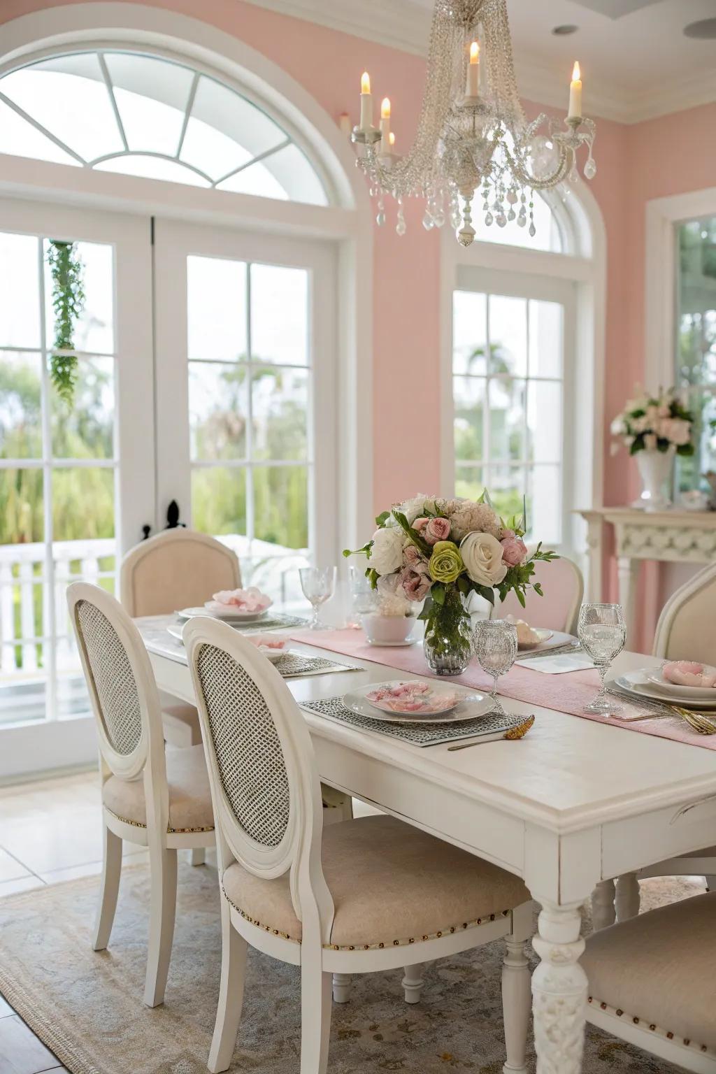 Ivory finish furnishes a gentle, rejuvenated visage.