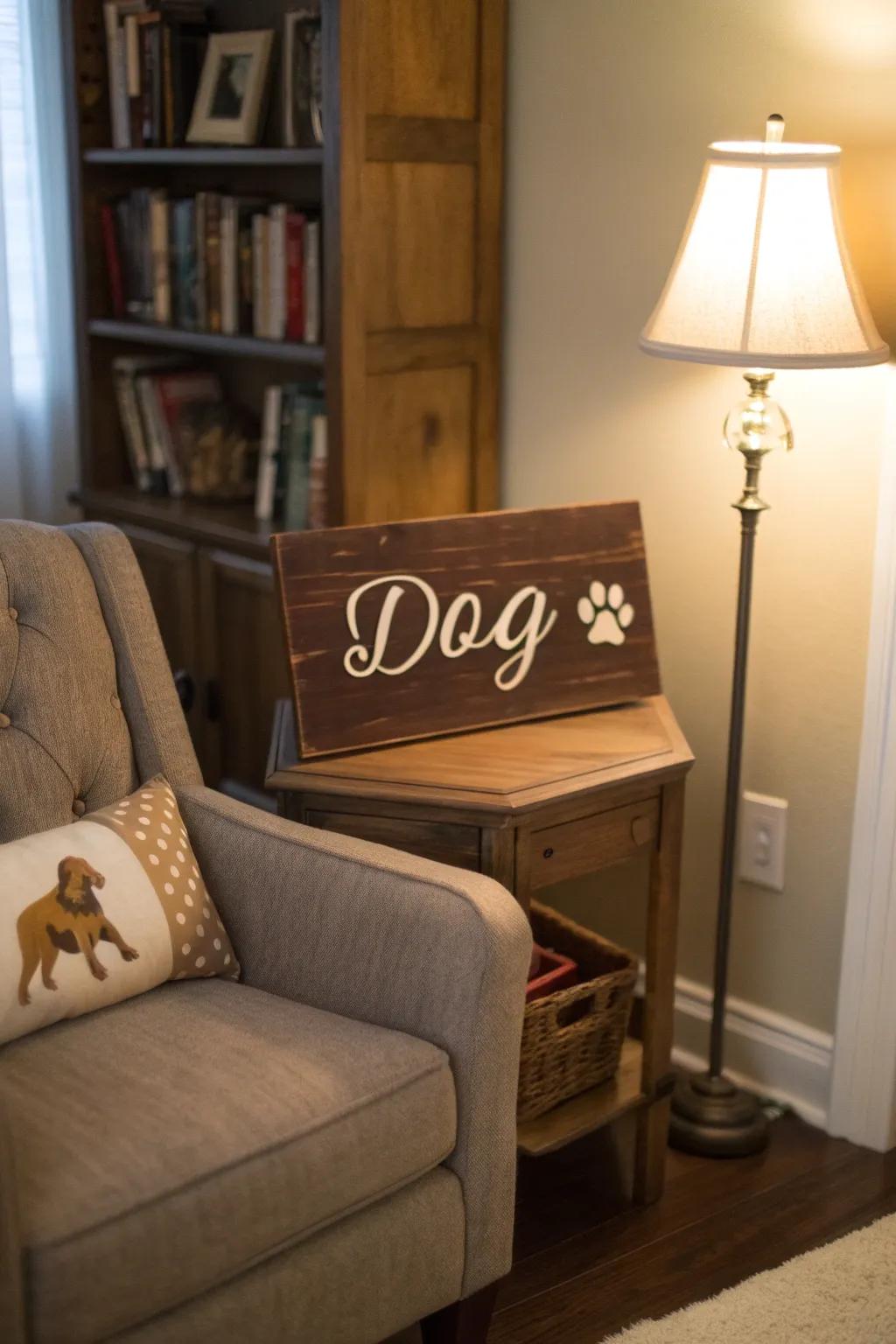 Infuse a personal touch utilizing tailored dog identity signs.