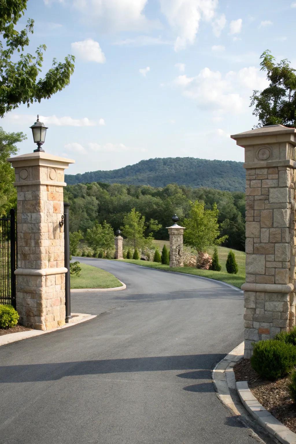 Pillars can realize a grand and sophisticated entry to your path.