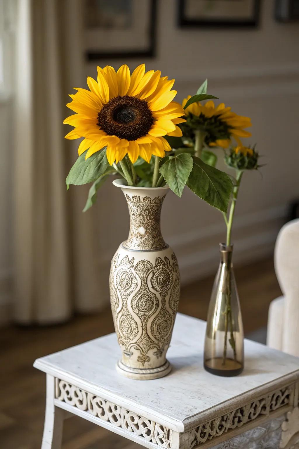 A solitary flower can create a powerful statement within any space.
