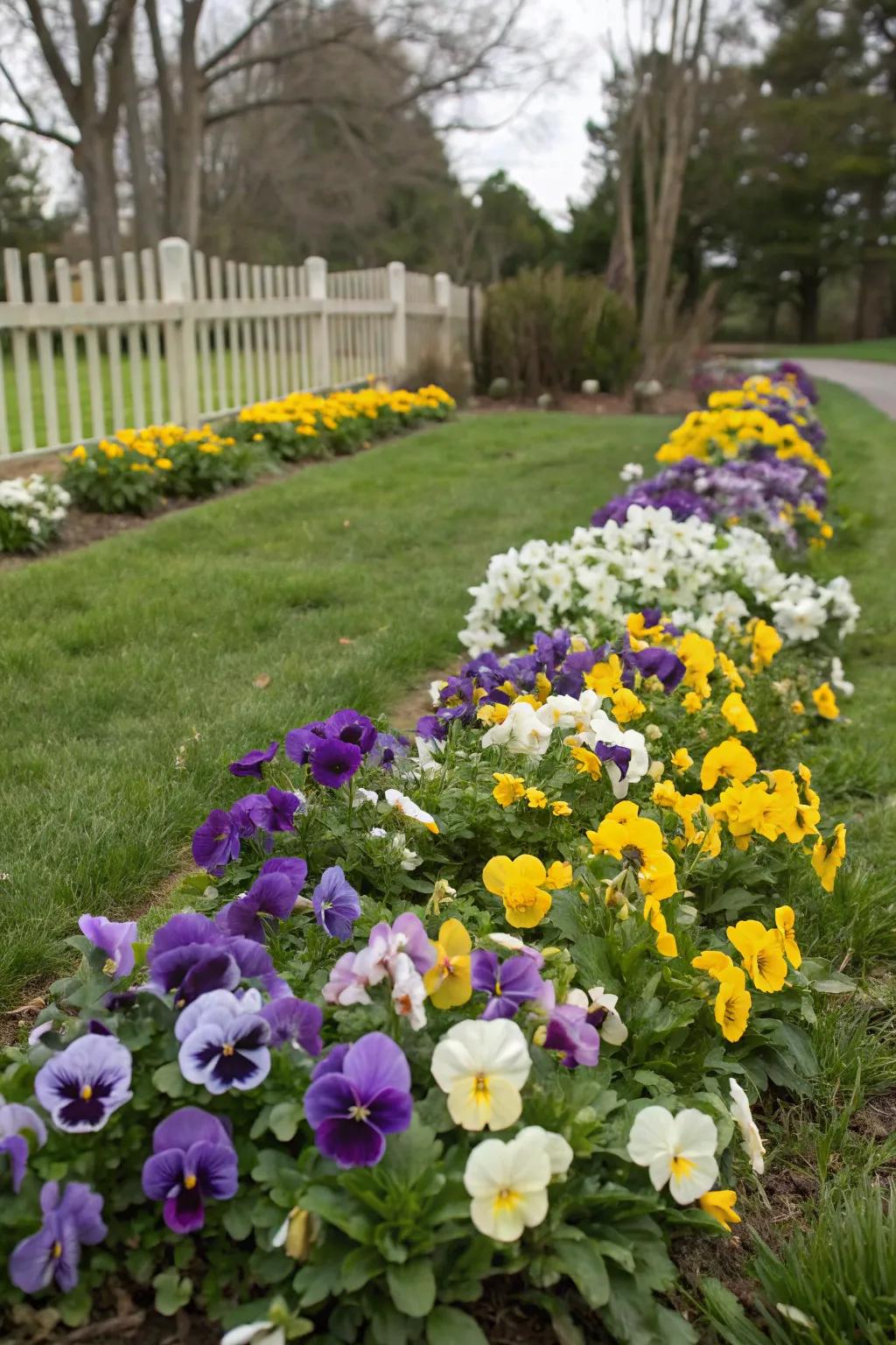 Enjoy hardy pansies for surprising fall color.