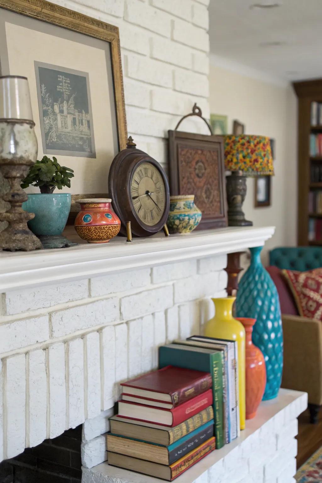An eclectic mix of styles imparts a distinct and personalized impression.