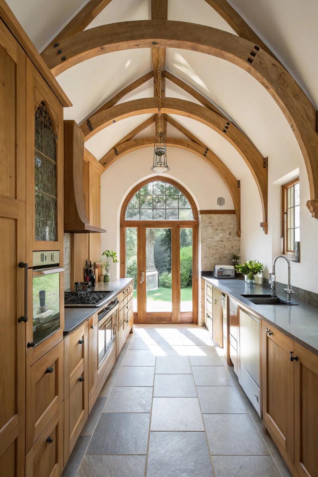 Exclusive structural aspects contribute persona to a cooking area’s design.