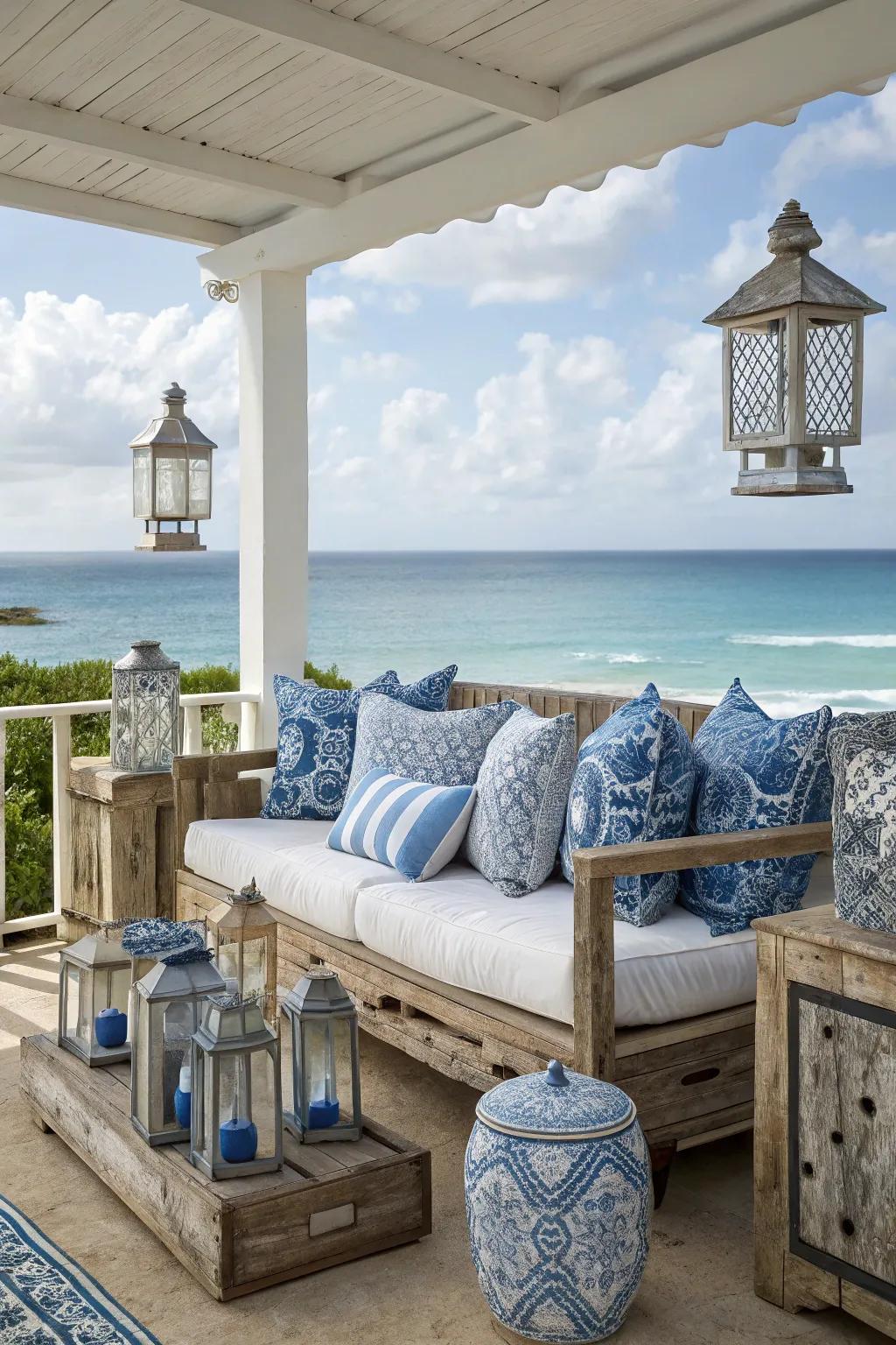 Bring the essence of the seaside to your lanai through coastal-inspired decor.