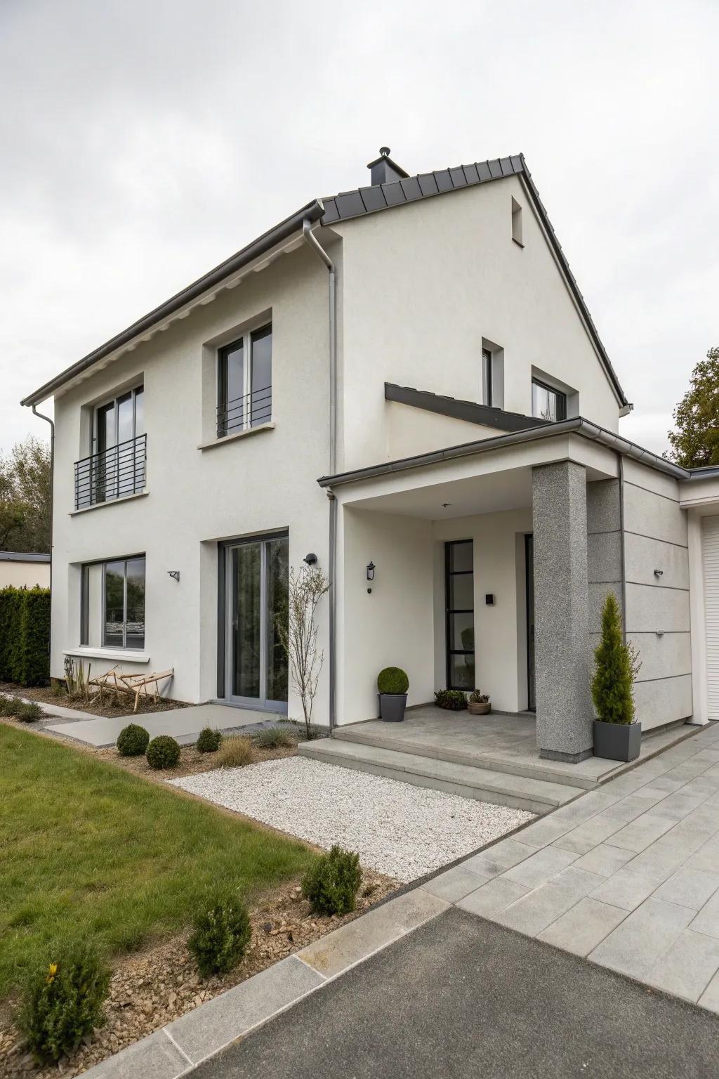 A minimalist facade for a modern look.