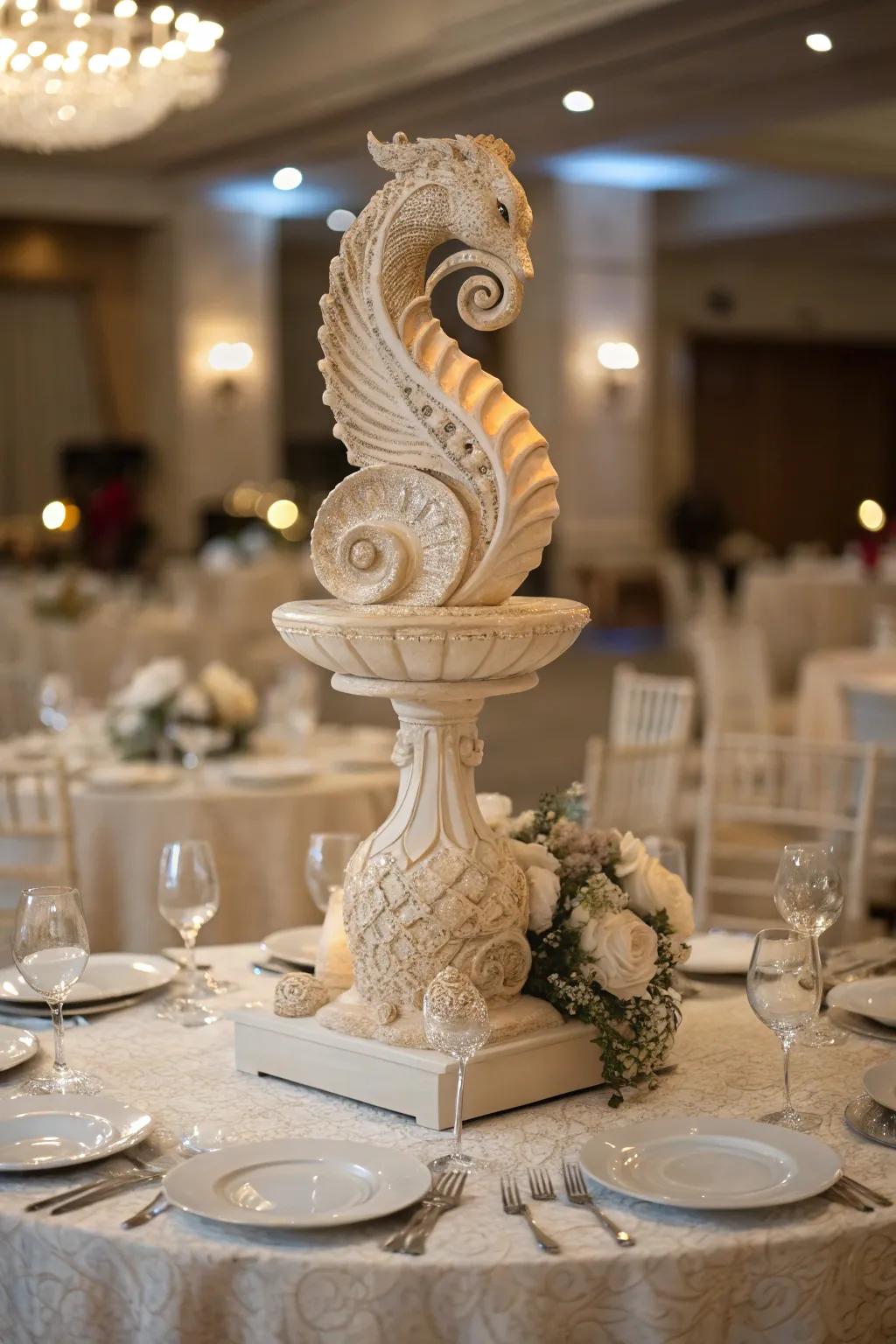 Artistic compositions transform centerpieces into art.