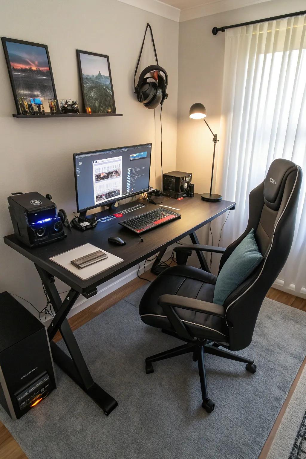 Multi-functional arrangements maximize area efficiency.