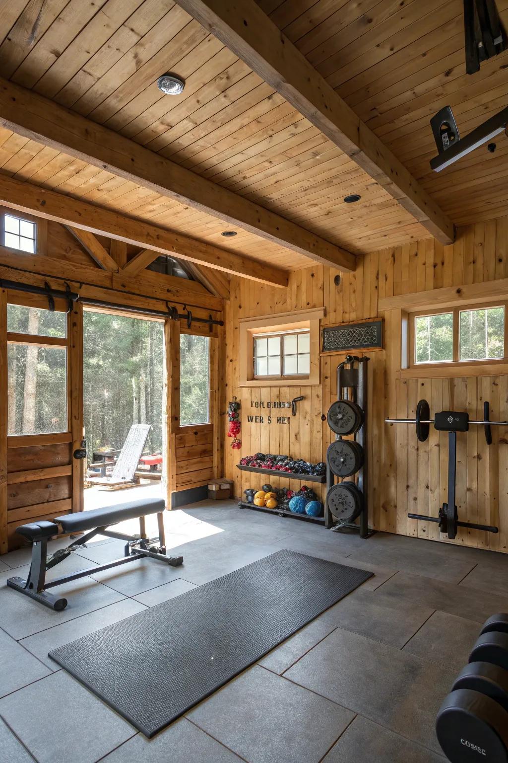 Ligno tones contribute warmth and an organic sensation to your gym.