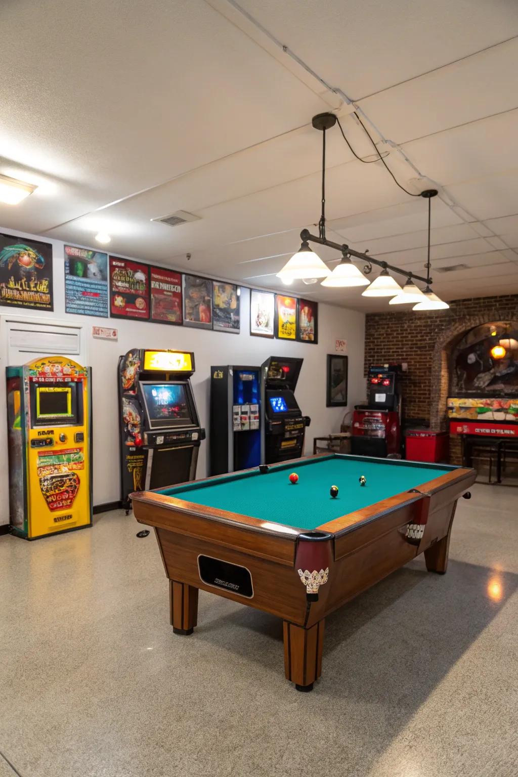 A game room conversion offers endless entertainment possibilities.