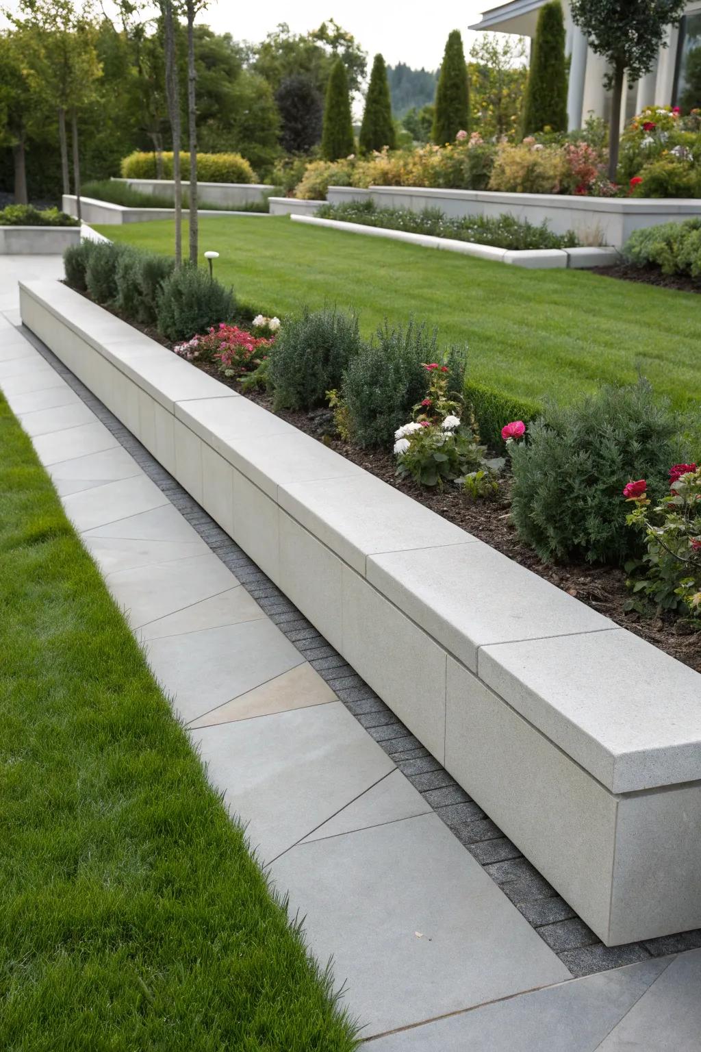 Hardscape edging delivers enduring resilience and sophistication.