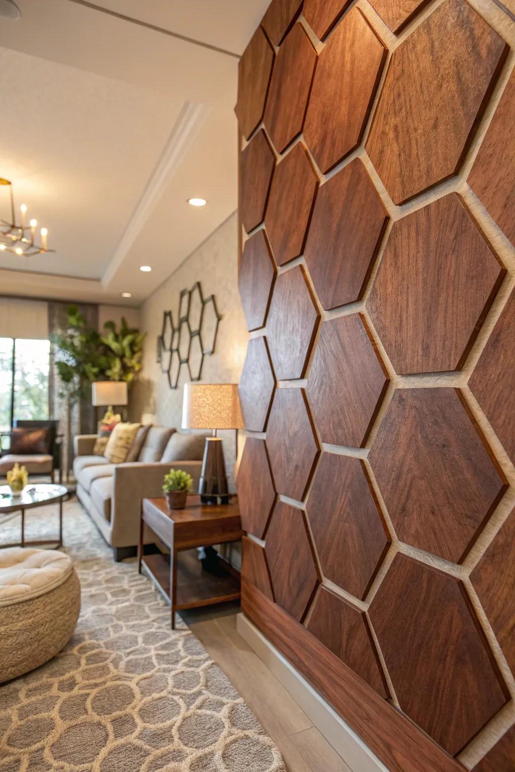 Infuse warmth utilizing hexagonal lumber segments.