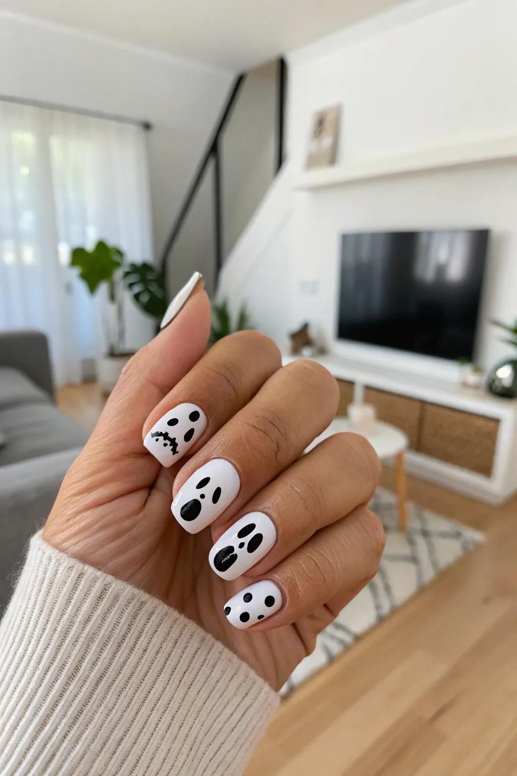 Unfilled space contributes a contemporary inflection to phantom visages