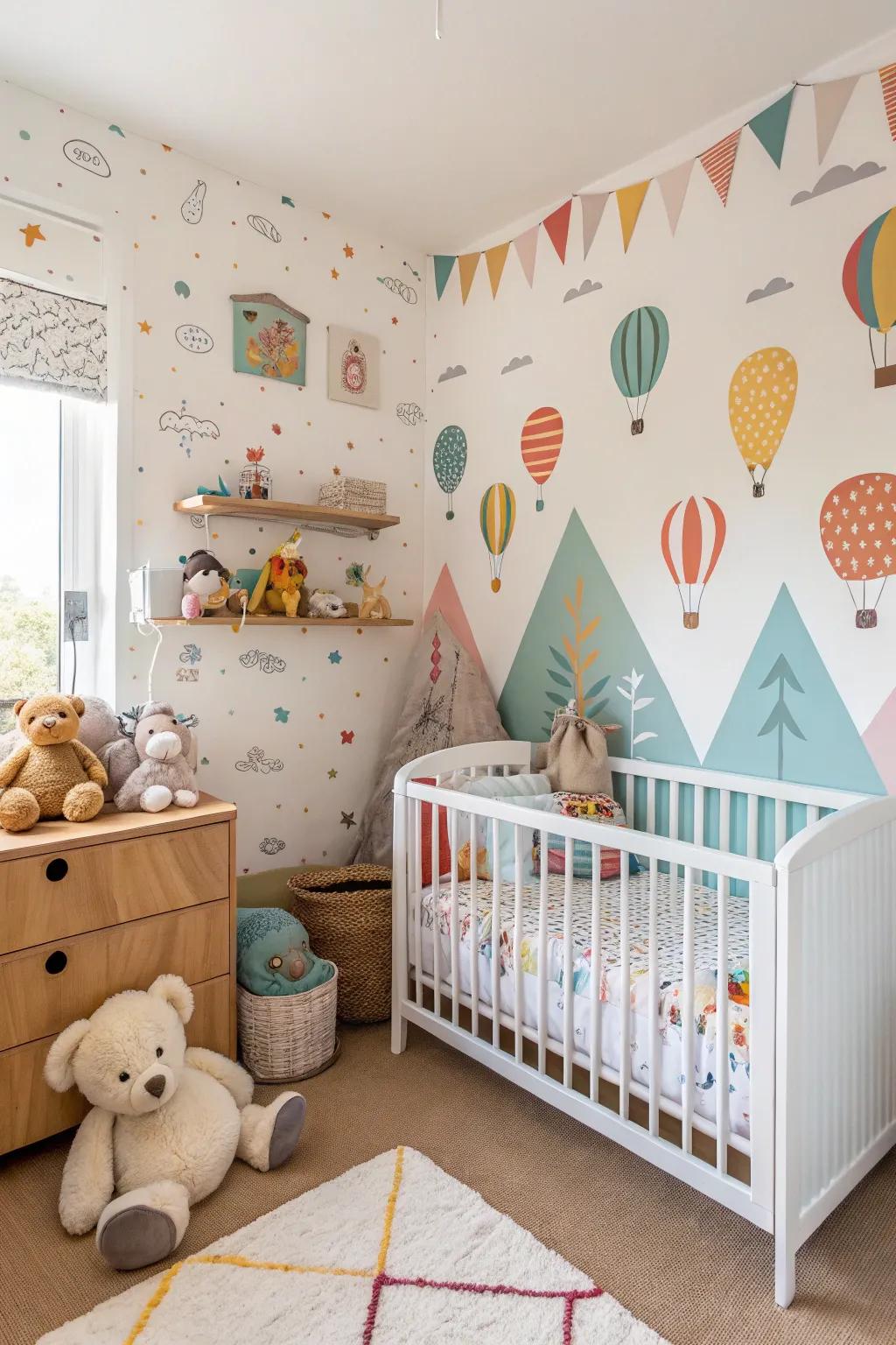 Personalized wall graphics add flexible personalization.