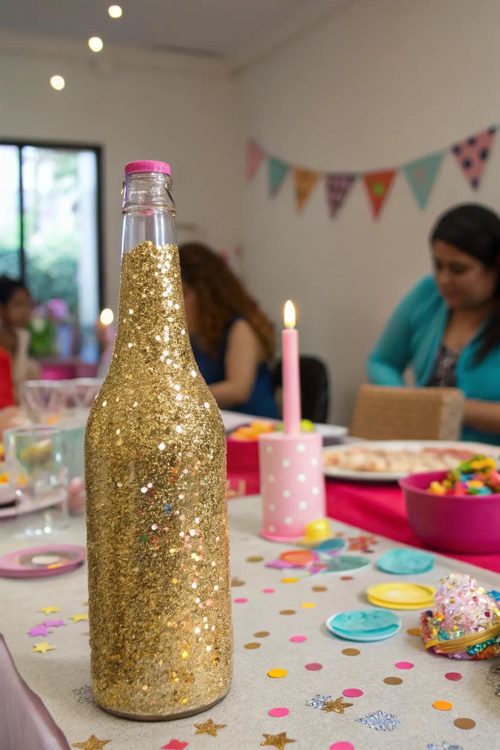 Radiant bottles adding a touch of glam to any celebration.
