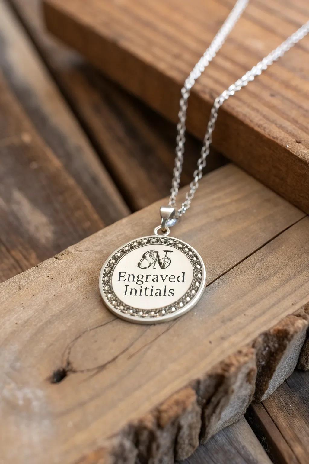 A circle pendant symbolizing family unity.