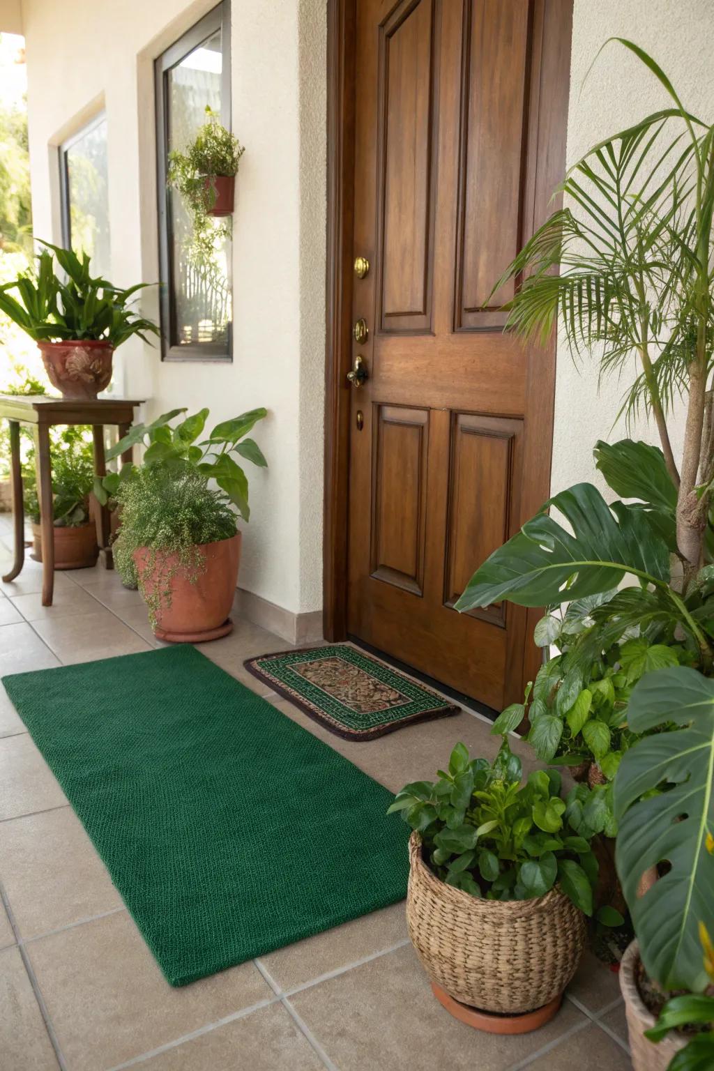 A welcoming verdant-themed greeting.