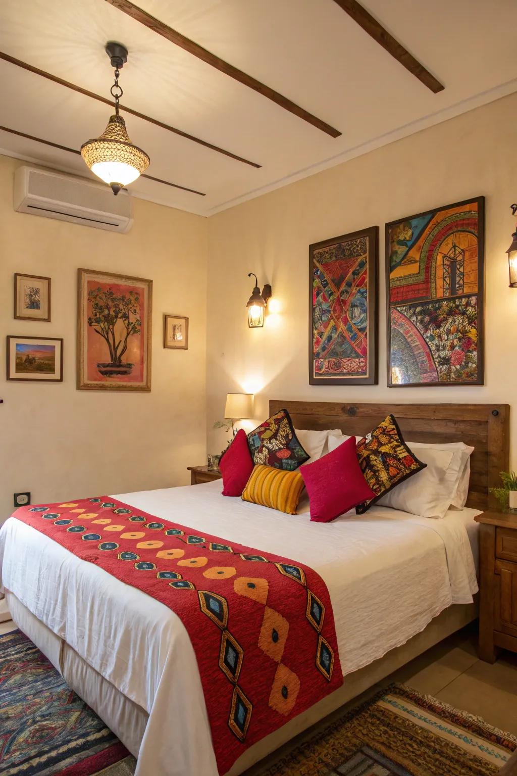 Vivid hues introduce vitality and individuality to your room.