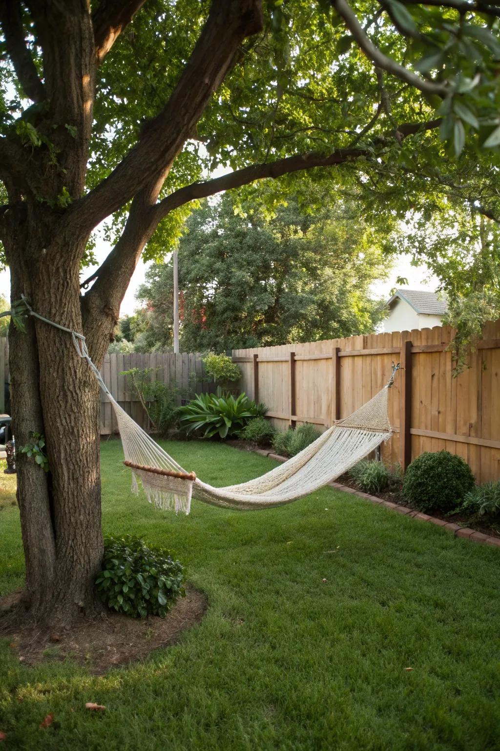 A hammock constitutes your carte blanche to ultimate landscape repose.
