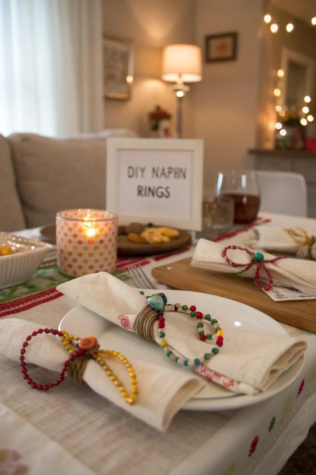 DIY elements like serviette rings include an individual touch towards the picnic.